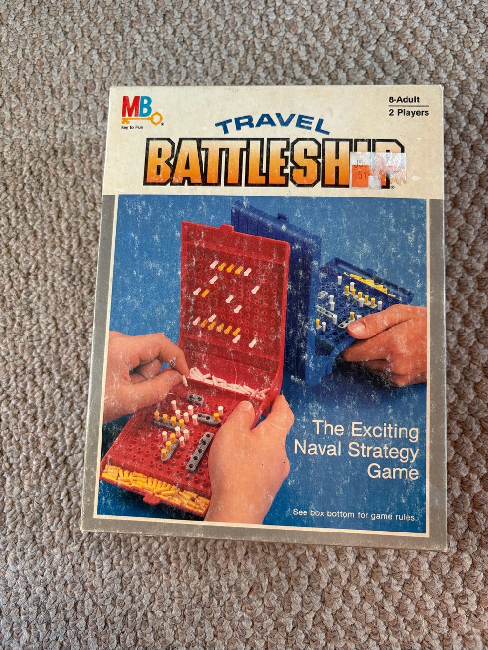 Vintage 1984 Milton Bradley Travel Battleship Game #4419 Complete MB w Box